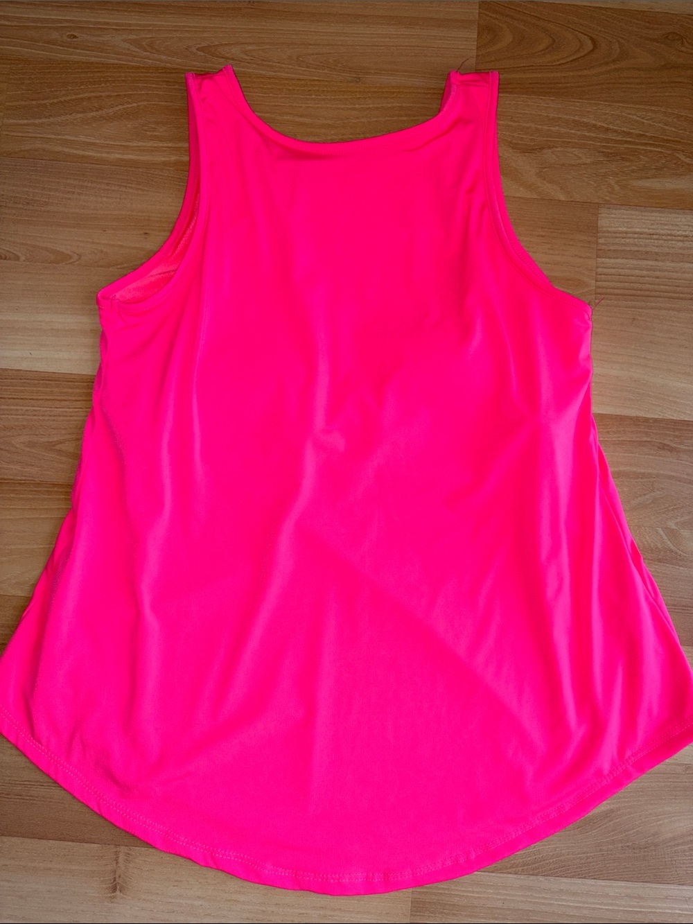 Bright Pink Coral Women's Tank Top - with built in sports bra. XL
